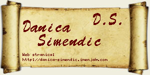 Danica Simendić vizit kartica
